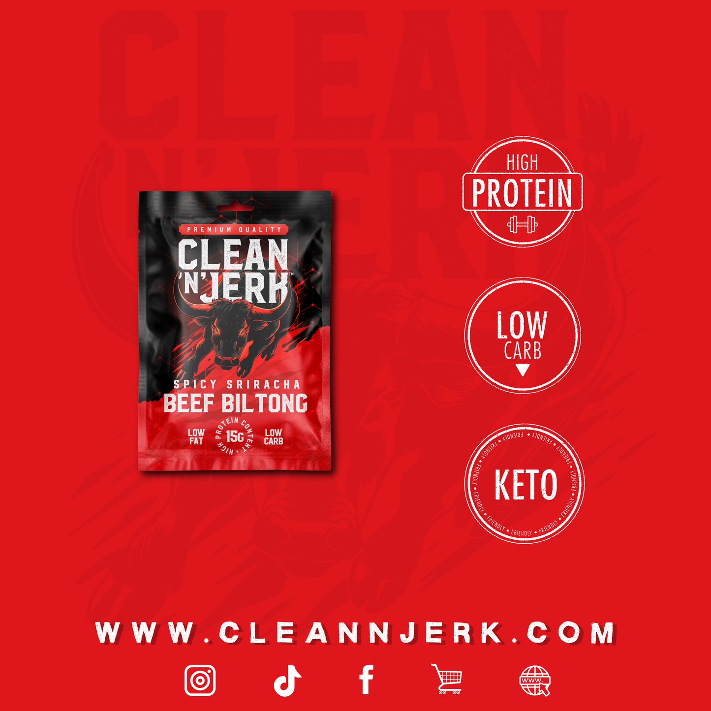 Beef Biltong Original & Spicy Sriracha Mixed Box – 28g x 10