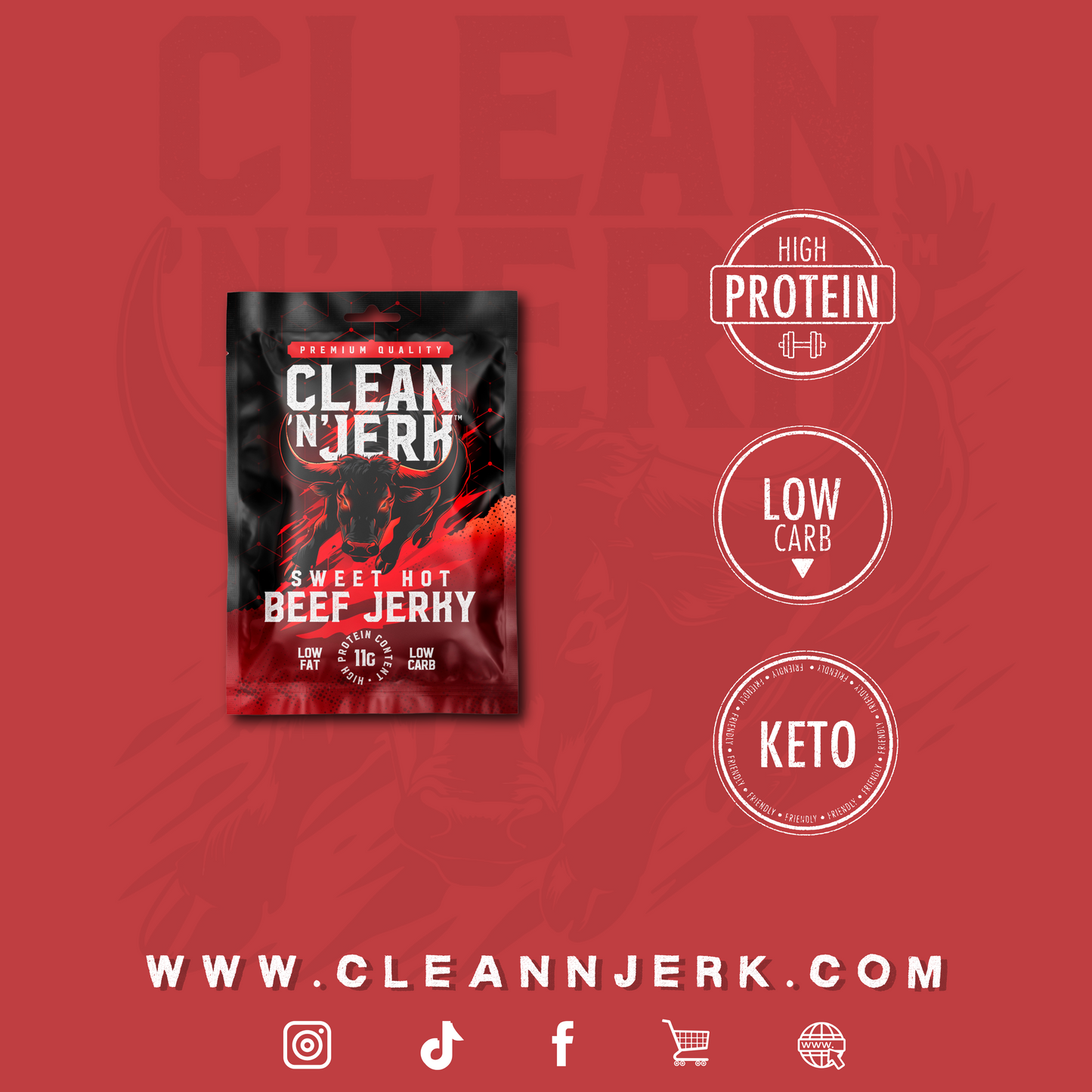 Beef Jerky Original & Sweet Hot mixed box – 10 x 28g Pack