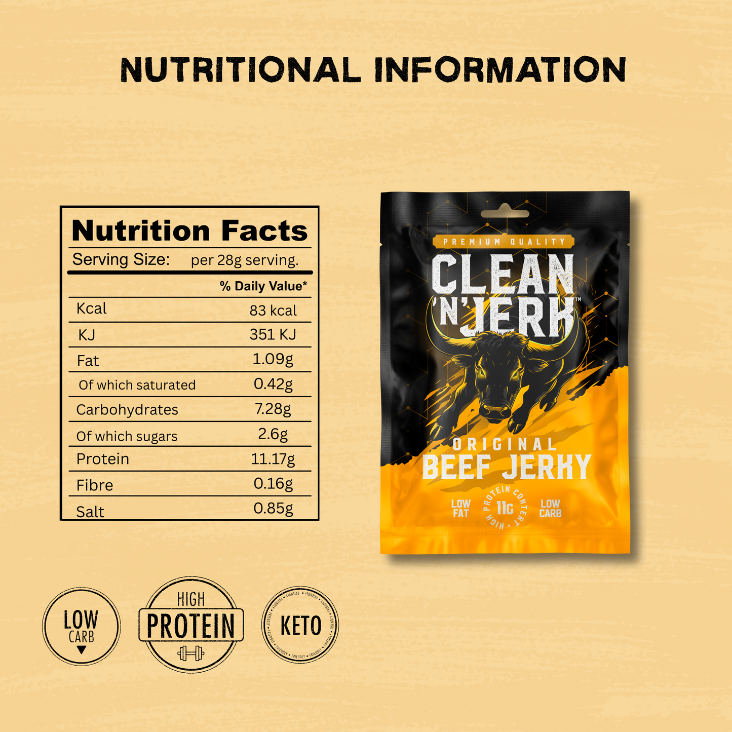 Beef Jerky Original & Sweet Hot mixed box – 10 x 28g Pack