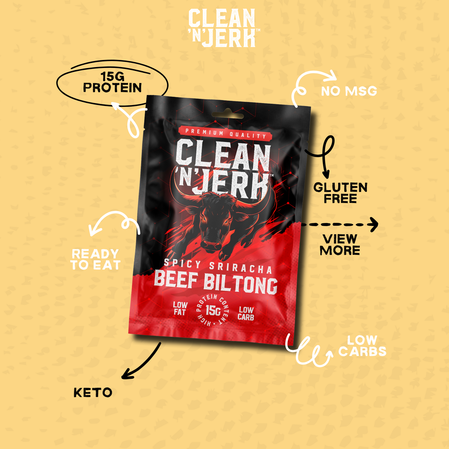 Spicy Sriracha Biltong 28g - 10 pack