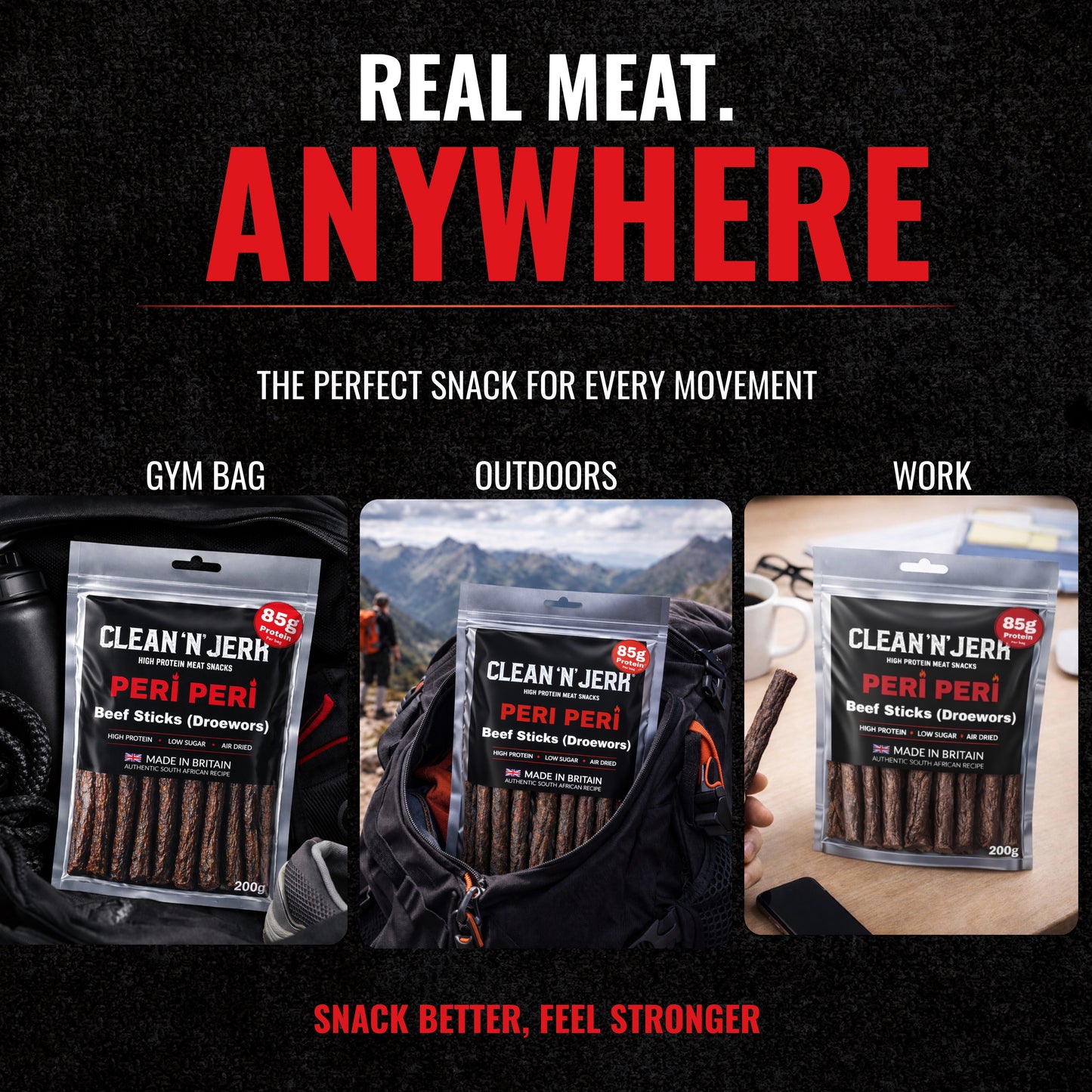 Peri Peri Droewors Beef Sticks 200g