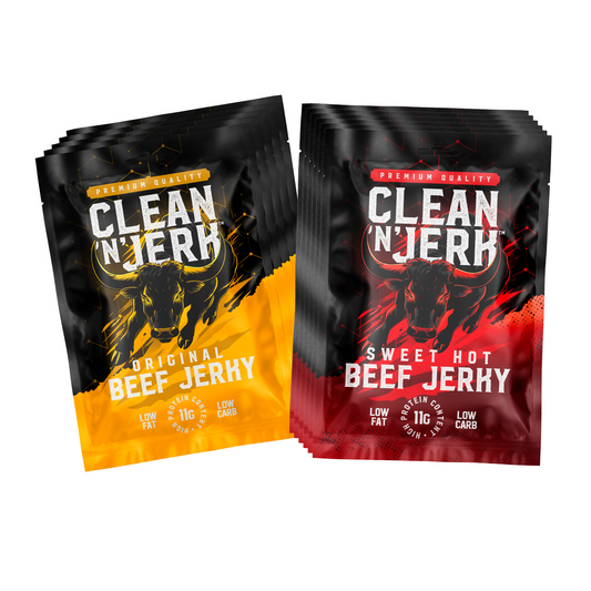 Beef Jerky Original & Sweet Hot mixed box – 10 x 28g Pack