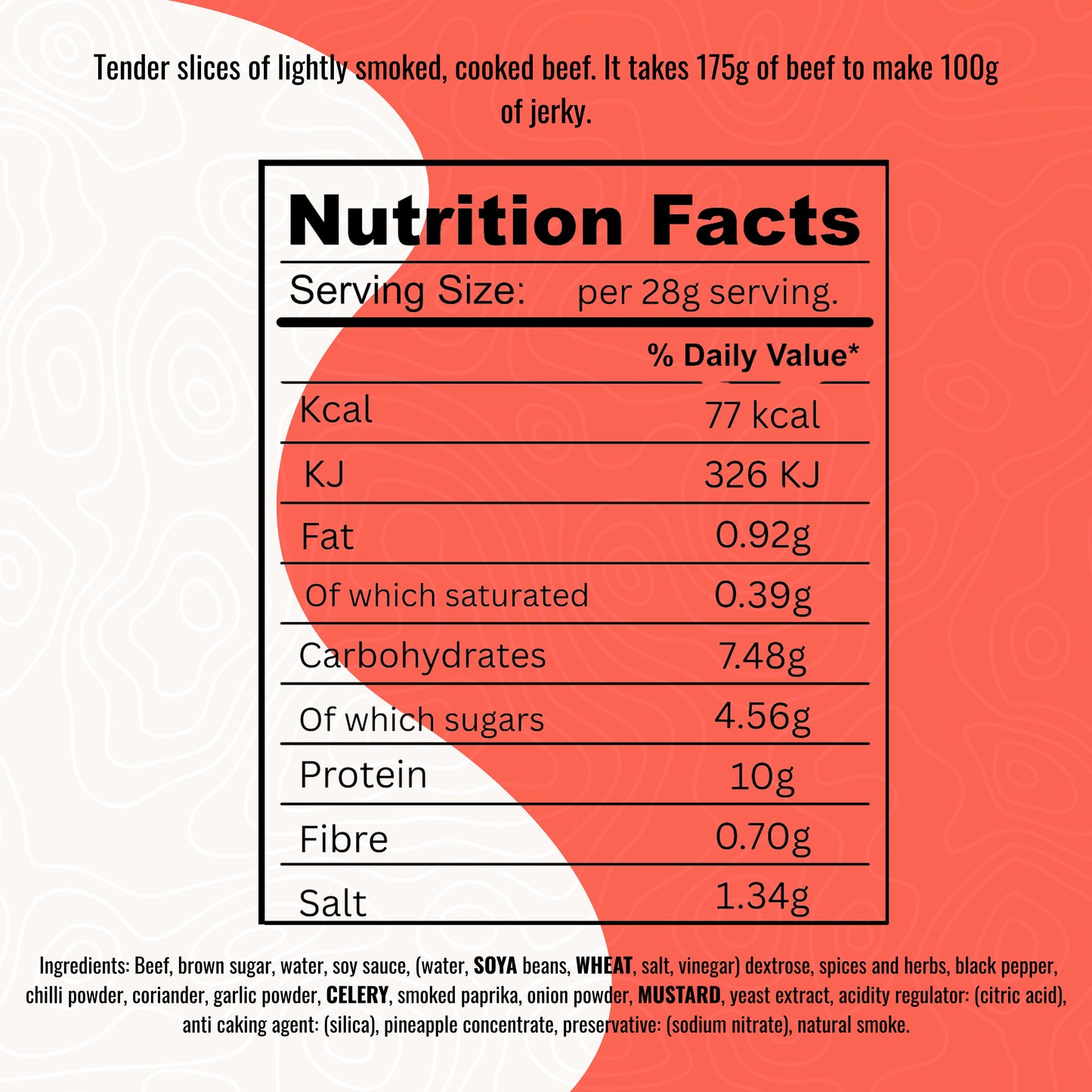 Sweet Hot Beef Jerky 28g - 5 Pack