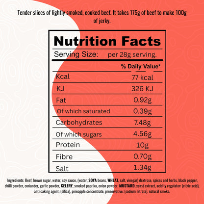 Sweet Hot Beef Jerky 28g - 5 Pack