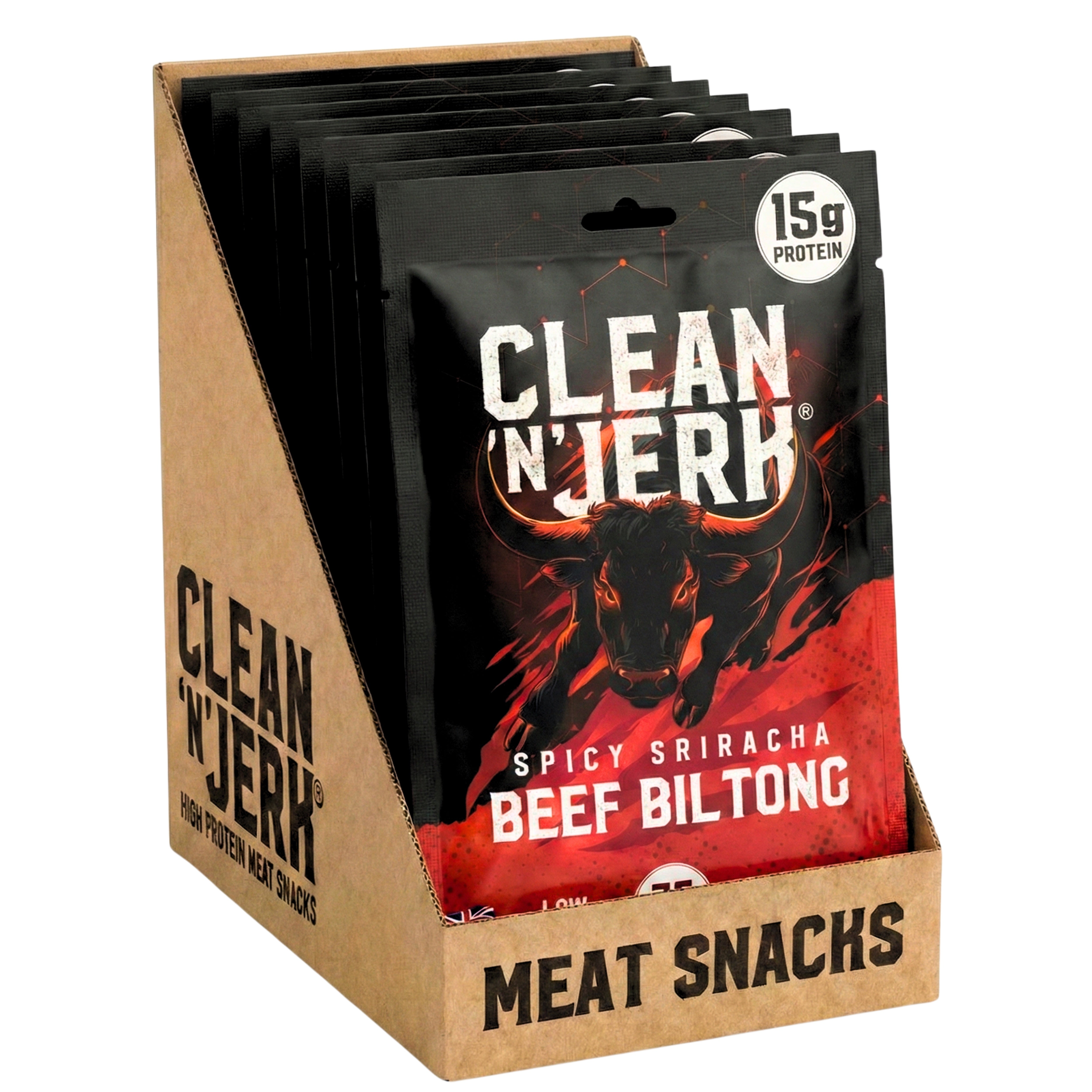 Spicy Sriracha Beef Biltong 28g - 10 pack