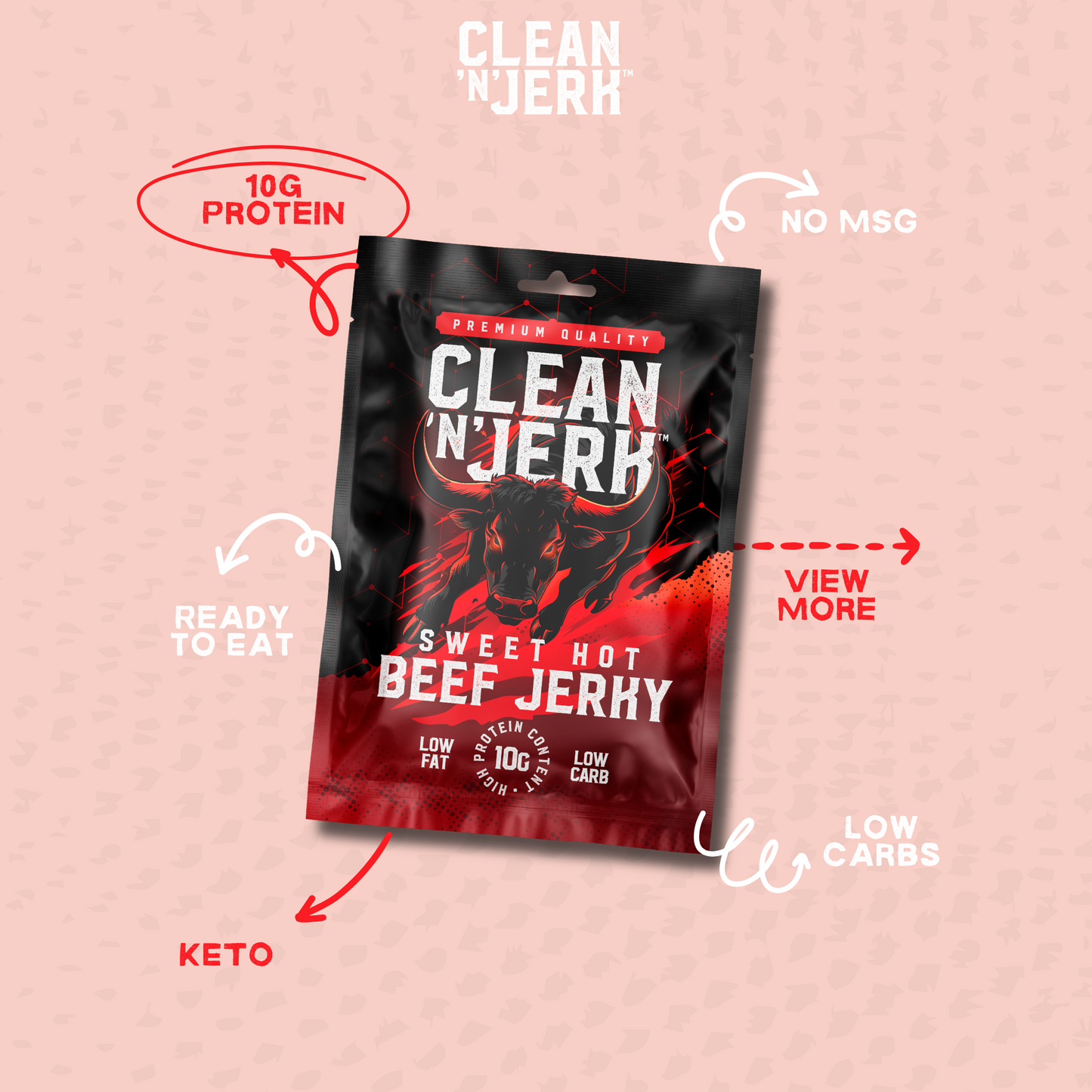 Sweet Hot Beef Jerky 28g -5 Pack