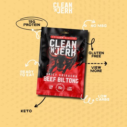 Spicy Sriracha Biltong 28g - 10 pack