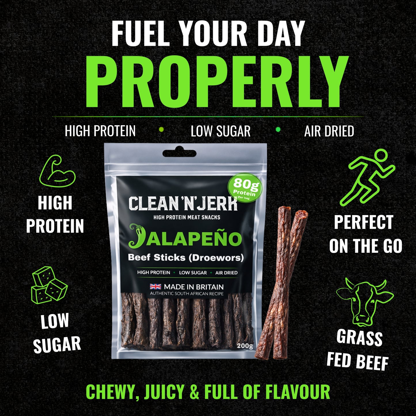 Jalapeño Droewors/ Beef Sticks