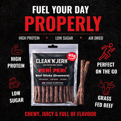 Peri Peri Droewors Beef Sticks 200g