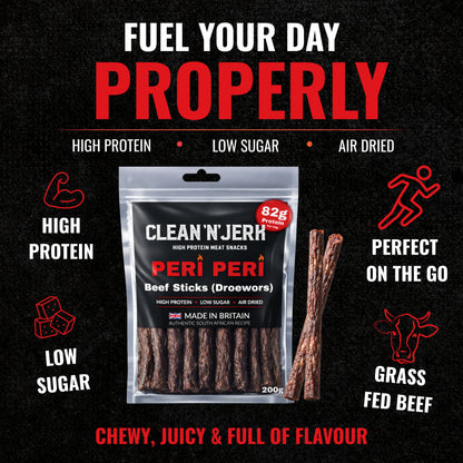 Peri Peri Droewors Beef Sticks